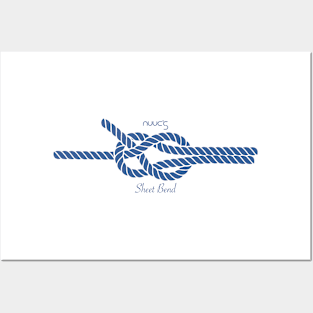 Nautical Sheet Bend Knot by Nuucs Posters and Art